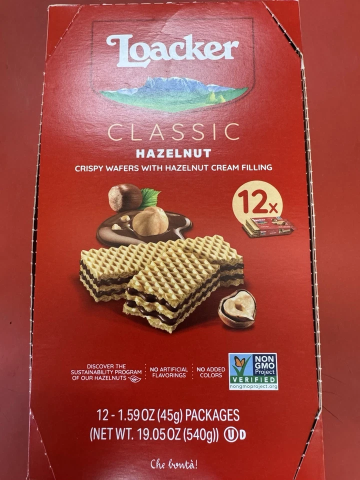 🇮🇹 Пластины из фундука Loacker упаковка 12 шт. — 100 лет — импортированы из Италии — 45 г - Изображение 2 из 2