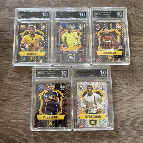 Graded 10 - Ronaldo Nazario, Ricardo Kaka, David Beckham, Mbappe & Neymar Jr.