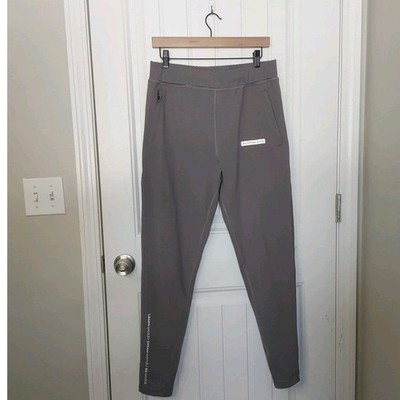 Alphalete Mens ProElite Joggers L Athletic Casual Gray Zip Drawstring Sport