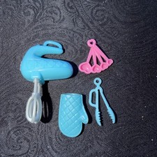 Barbie Kitchen Mixer Whisk Handheld Blue Toy 1:6 Scale Accessories