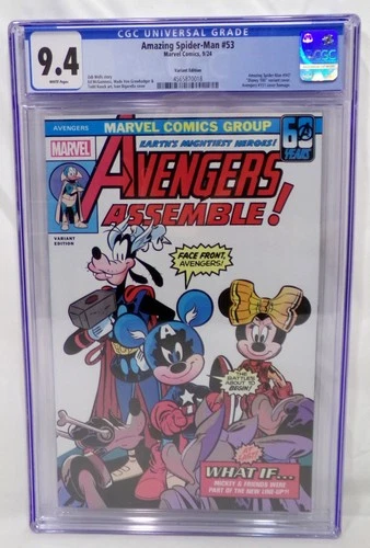 Marvel Amazing Spider-Man #53 Disney Variant CGC 9.4 White Pages Graded Comic