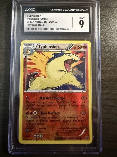 Pokémon Typhlosion BREAKthrough 20/162 Reverse Holo CGC 9 English 2015