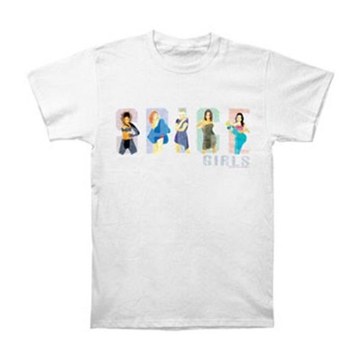 Boys' Spice Girls Pixel Photos T-shirt Youth Medium White