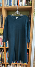 J.Jill Green Long Sleeved Sweater Dress Women's Cotton Blend Small