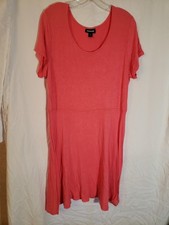 Women's Joe Boxer Peach T Shirt Dress Size 1X (1359)