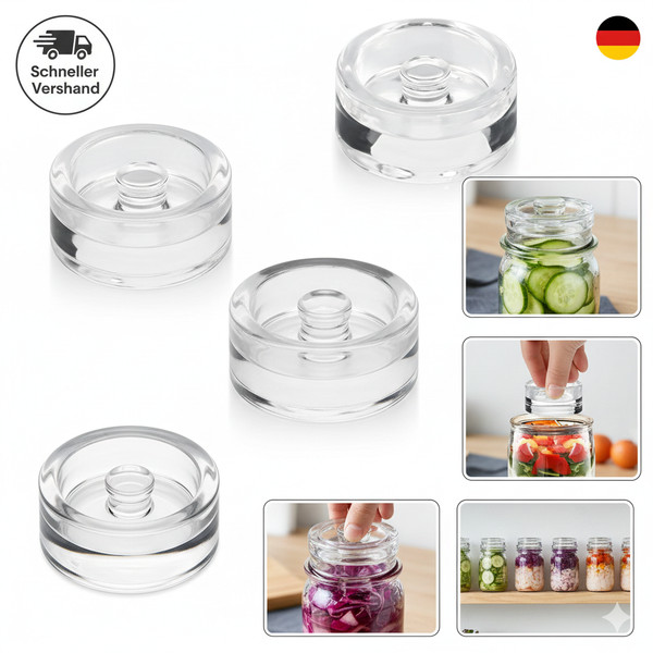 Fermentiergewichte, Glasgewichte Zum Fermentieren, Fermentierset Bestehend Aus 4-image