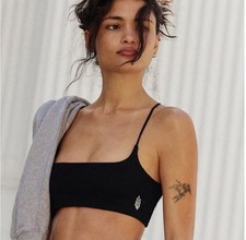 NEW Free People Movement Shuffle Bra Women's Size XS/S Black Athletic Strappy