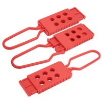 3Pcs Tag Out Lock Out Haspe 6 LöCher Nylon Sicherheit VorhäNgeschloss Haspe Don