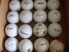 16 x MIXED GOLF BALLS (includes: TAYLOR MADE/DUNLOP/DONNAY/SLAZENGER/TOP FLITE/)