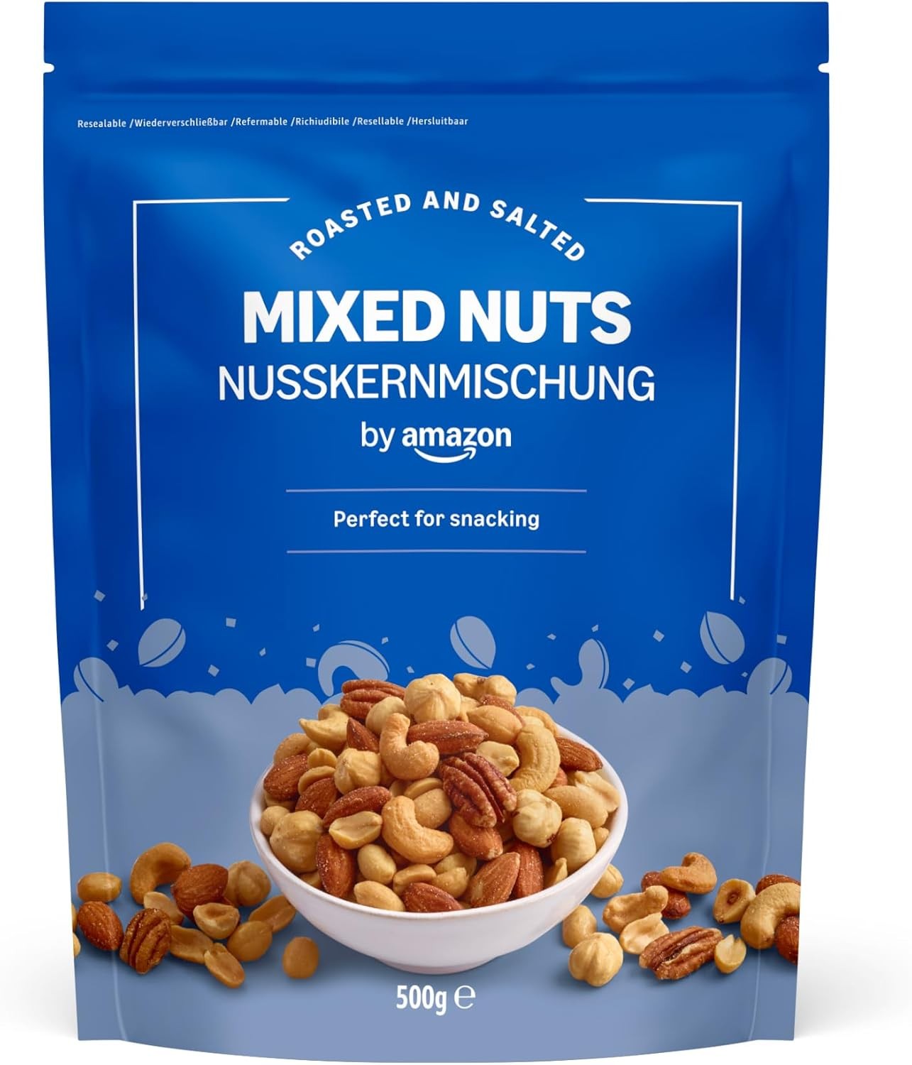 by Amazon - Roasted and Salted Mixed Nuts 500g 1 pack