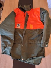 Forstjacke Schnittschutzjacke Forstbekleidung orange/dunkelgrün Gr. M