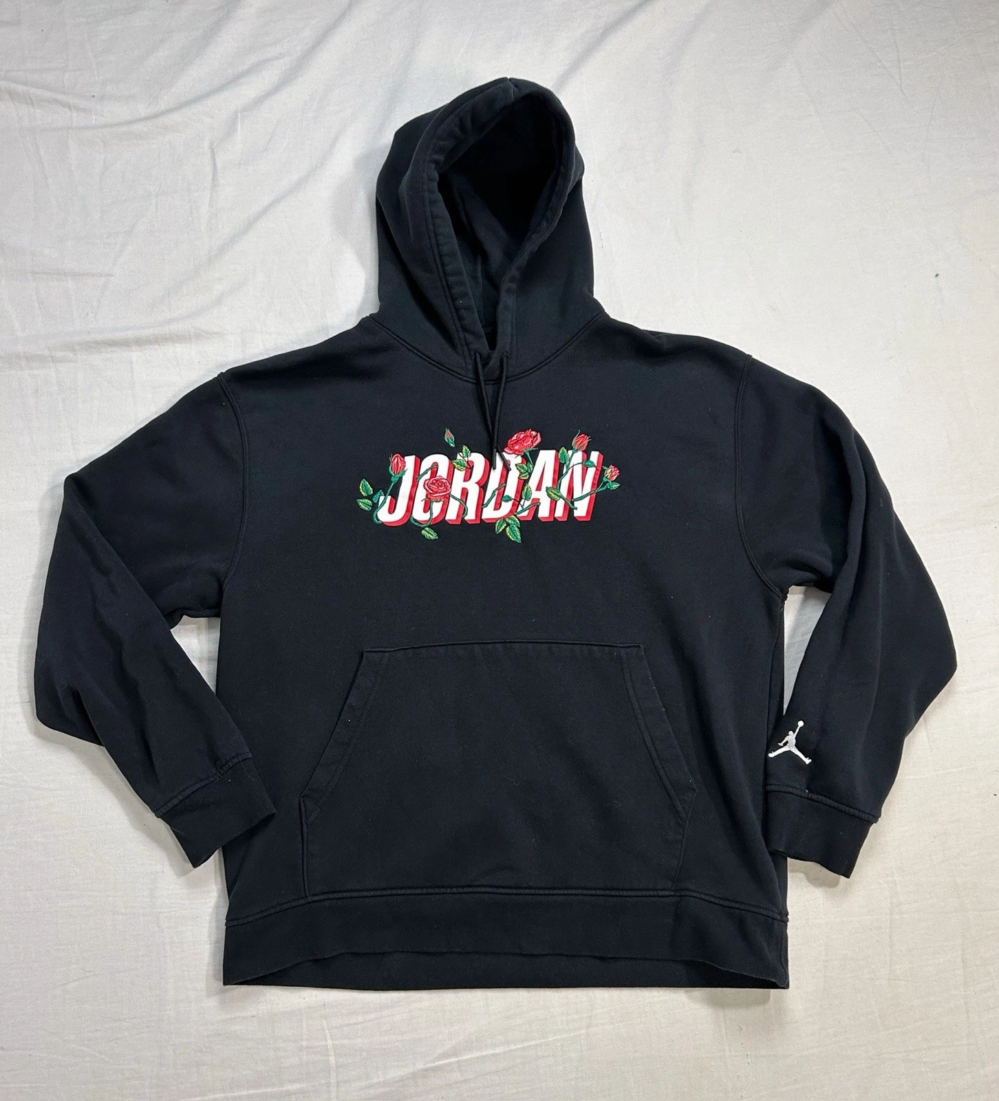 SUPREME Felpa con cappuccio Nike Air Jordan taglia L rosa ricamata scusa per la tua perdita tour