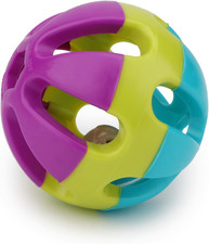 Pet Parrot Toy Plastic Colorful Birds Ball with 1 Bell for Budgie African Grey C