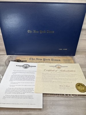 The New York Times Historic Newspaper Archives Original Newspaper 1/31/47 w/ COA