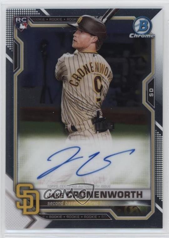 2021 Bowman Chrome Rookie Auto Jake Cronenworth #CRA-JCR Auto 6u5