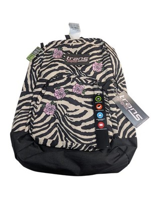 Trans JanSport Overt Zebra Rose Backpack with 15'' Laptop Sleeve New With Tags