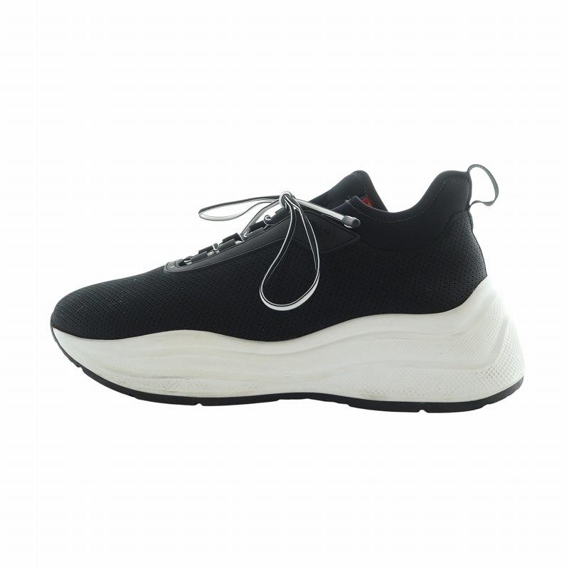 SAOLA Prada Sport Sneakers Maglia Suola Volume 38 5 Nero Scarpe