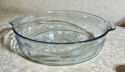 Vintage Fire King Anchor Hocking Blue Philbe Casserole Dish-No Lid