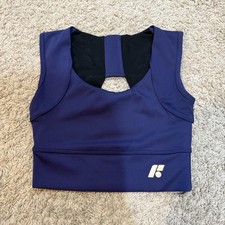 Forme Sports Bra Womens Small Navy Black Posture Support Longline Crop Athletic