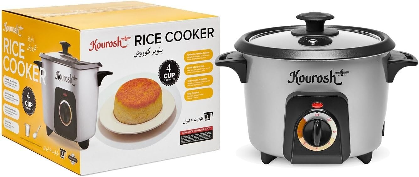 Yedi kourosh automatic persian rice cooker - tahdig rice maker (4 cup)