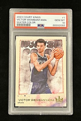 2023-24 Panini Court Kings Victor Wembanyama PSA 10 GEM Water
