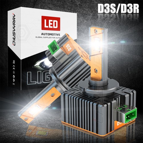 2pcs D3S D3R LED Headlight Bulbs 6500K Super White HID Xenon Conversion Kit - Foto 13 di 24
