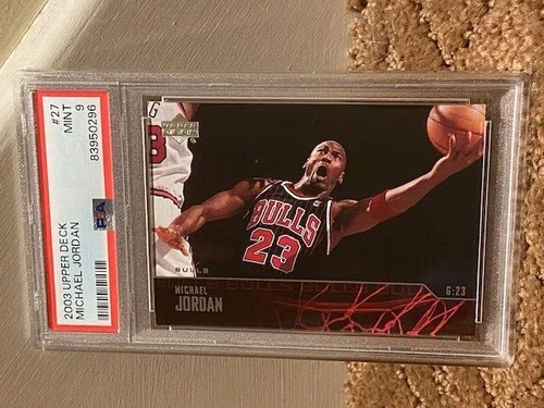 2003 Upper Deck Michael Jordan PSA 9 #27 MJ Card NEW CLEAN CASE