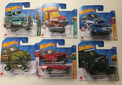 HOT WHEELS   6 Stück in OVP / NEU / Sammler Spiel Auto von Mattel VW Honda Jeep