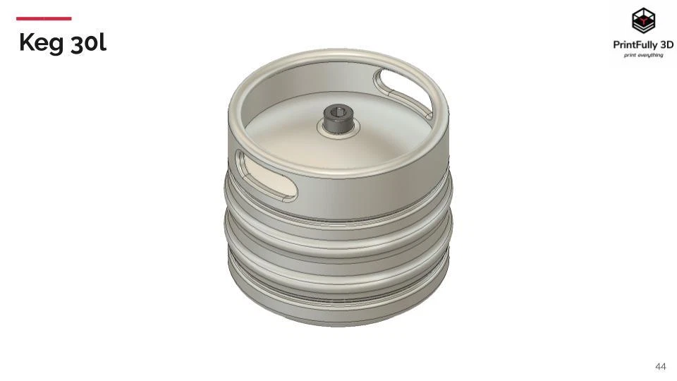 PrintFully3D 1/10 Scale Keg 30L Beer Barrel 3D Printed Crawler Accessories Trial - Image 3 of 3