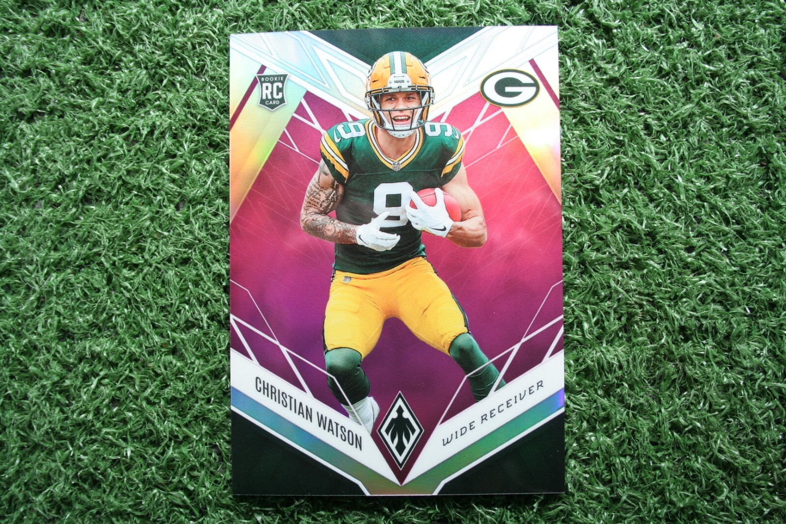 Christian Watson 2022 Panini Phoenix #119 Pink /199 Rookie RC