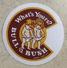 Bull & Bush Brewing Company STICKER Decal Beer Micro Denver Colorado CO