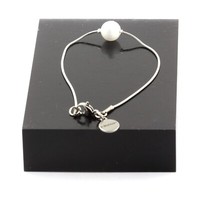 Armband Aus Edelstahl 1 Perle Selenit Aus Marokko 8 Mm. Made In Frankreich