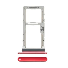 Replacement Nano Sim Card + Micro SD Card Tray For LG Velvet - Red