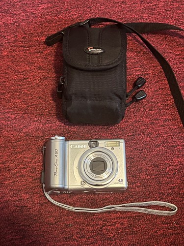 Appareil Photo Numérique Canon PowerShot A80 4.0MP - Argent, Fonctionnel, Occasion