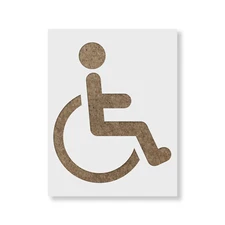Handicap Symbol Stencil - Durable & Reusable Mylar Stencils