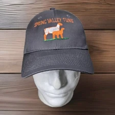 Spring Valley Tunis Baseball Cap Hat Mens Gray Adjustable Strapback OSFM