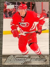 2015-16 KEEGAN LOWE UPPER DECK SERIES 1 YOUNG GUNS ROOKIE CARD #246 HURRICANES