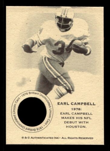#NS0613 EARL CAMPBELL 1978 Coin Collector Oddball Card FREE SHIPPING - Picture 1 of 1