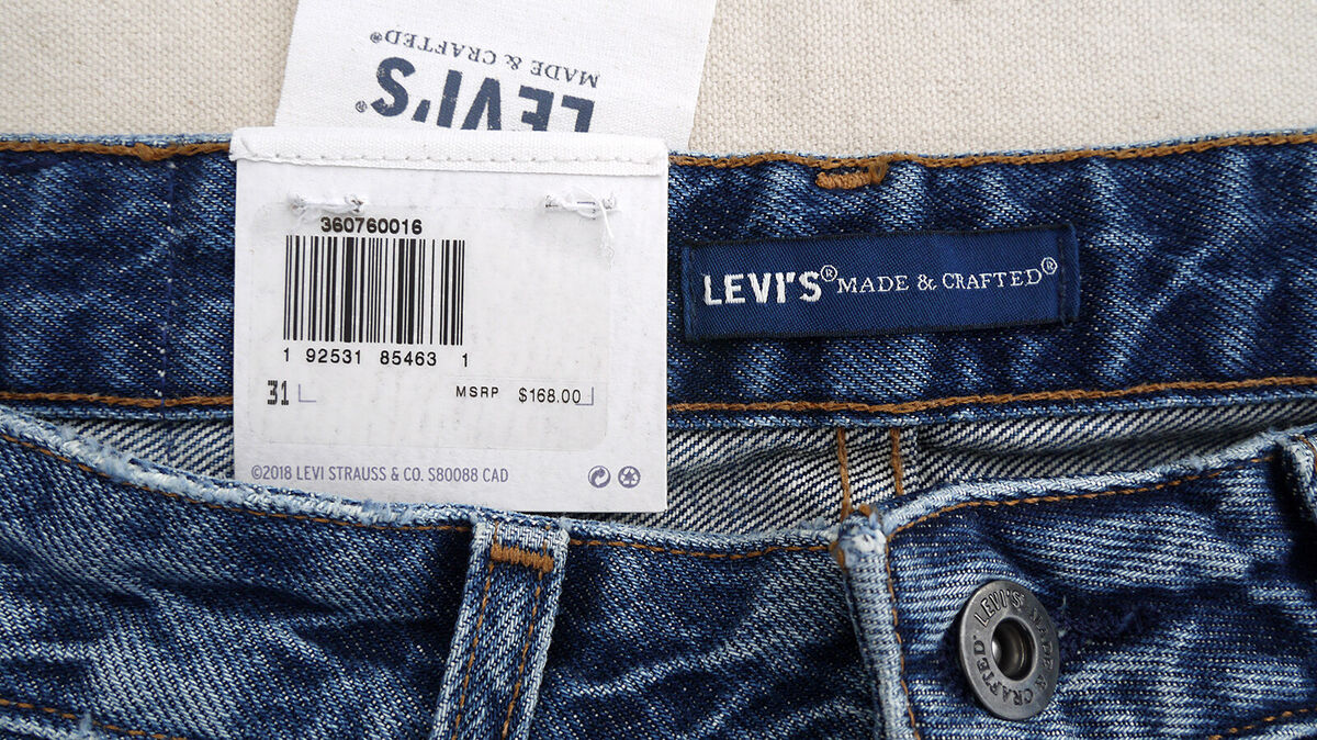 LEVIS Made Crafted Draft Embroidered Cropped Tapered Leg LEVIS Made Crafted Draft Embroidered Cropped Tapered Leg
