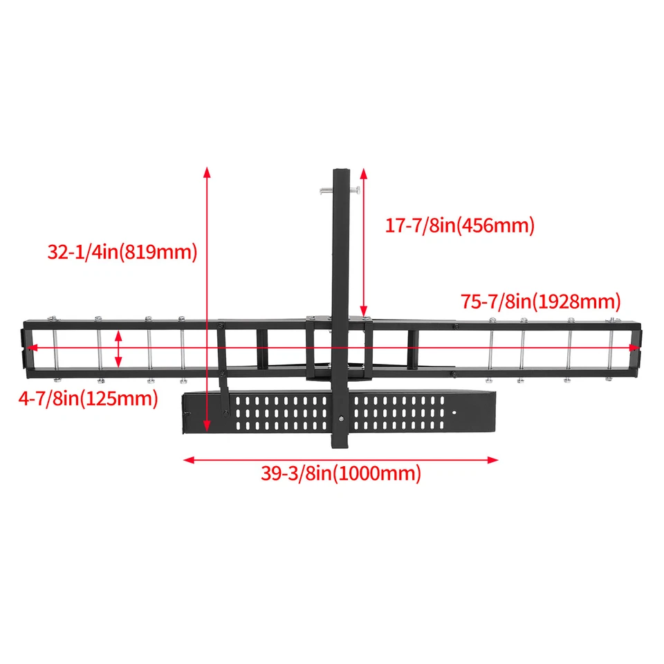 NEW Motorcycle Scooter Carrier Bike Hitch Mount Rack Ramp Steel Carrier 500 LBS Foto 2 de 4