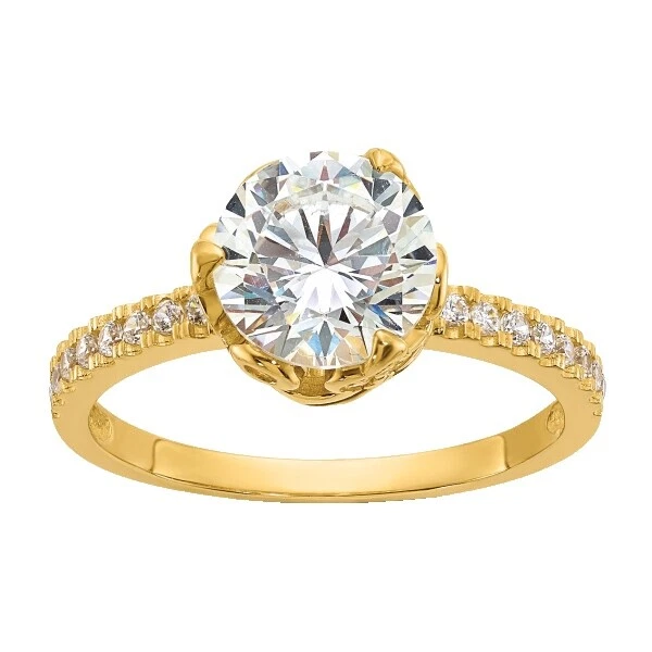 Eternity Yellow Gold Plated Fashion Rings