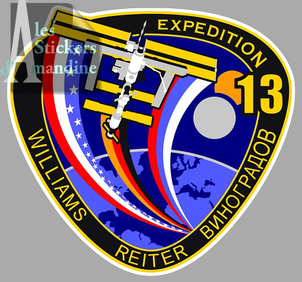 Iss Sticker STICKER AUTOCOLLANT NASA STATION SPATIALE INTERNATIONALE 12cm ISS IA126 ...