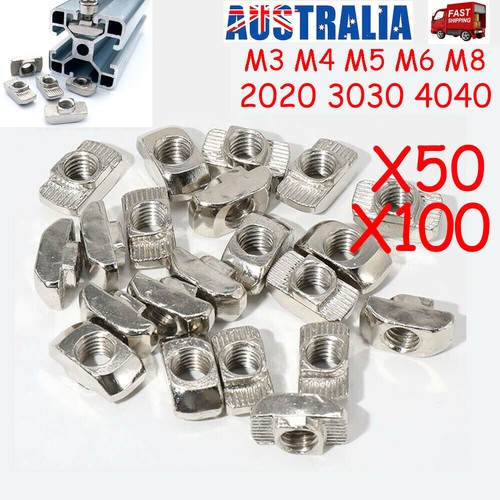 M3/M4/M5/M6/M8 Drop in Tee T-nuts Square Tee Sliding Nut T Slot Nuts for Profile - Picture 9 of 14
