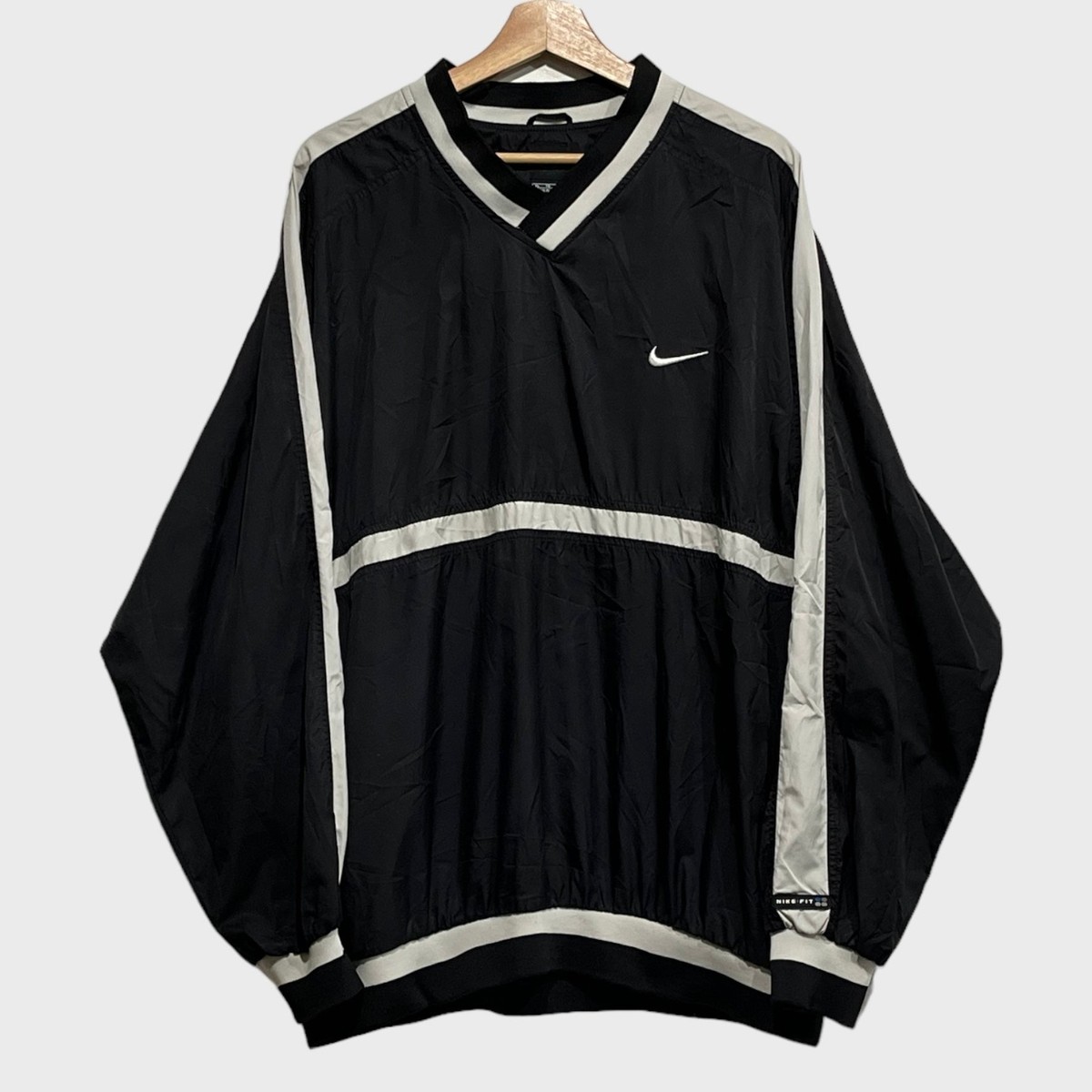 Vintage 1998 Nike Tiger Woods Yin Yang Black Pullover Windbreaker 