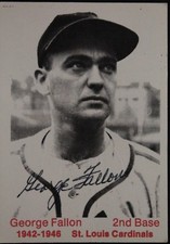 George Fallon St Louis Cardinals (d.94) 1975 TCMA  Autographed Baseball Card 