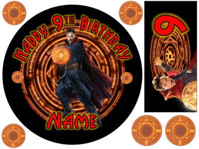 DR STRANGE INSPIRIERT 6'' BIS A3 PERSONALISIERTER ESSBARER TORTENAUFSATZ ZUCKERGUSS