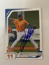 Luis Carpio 2018 Signed St Lucie Mets Team Card 