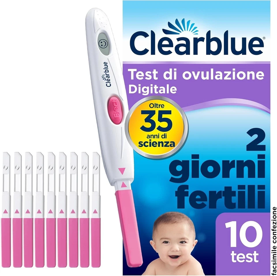 Clearblue Test Ovulazione Base 10 Stick - Immagine 2 di 4