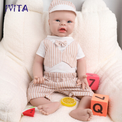 IVITA 20'' Soft Silicone Reborn Doll Boy Baby Kids Birthday Gift Handmade Doll
