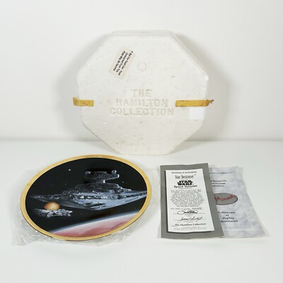 Star Wars Limited Edition Star Destroyer Hamilton Collection Plate & COA 1995